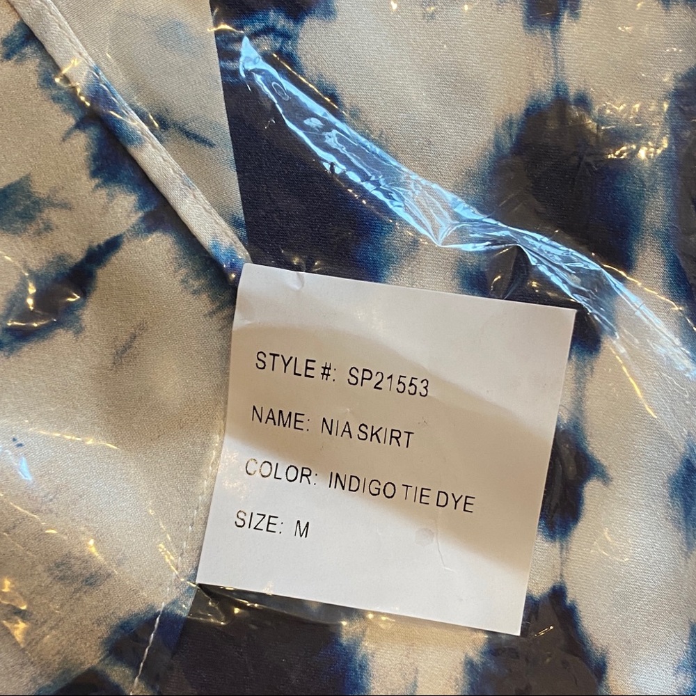 Generation Love Indigo Tie Dye Nia Silk Skirt (M) - Picture 11 of 13